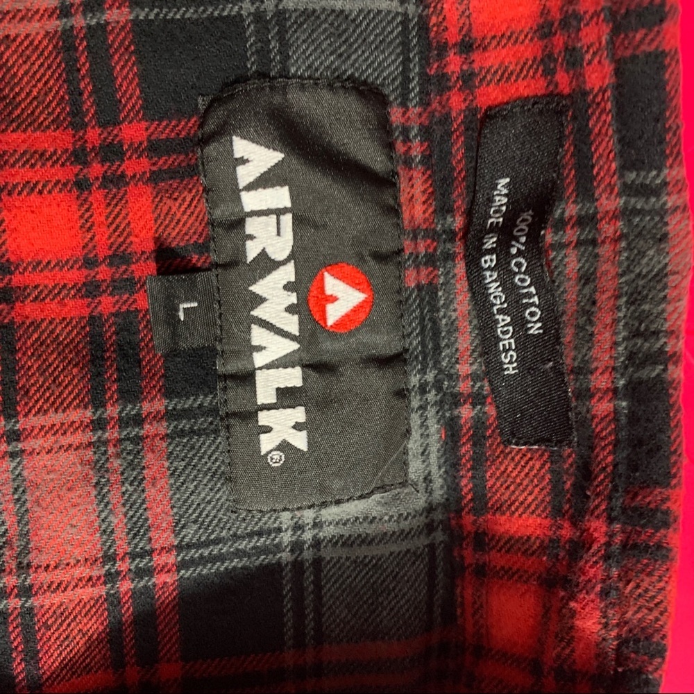 Airwalk Mens Plaid Cotton Button Up Shirt Sz Lrg - Picture 4 of 13